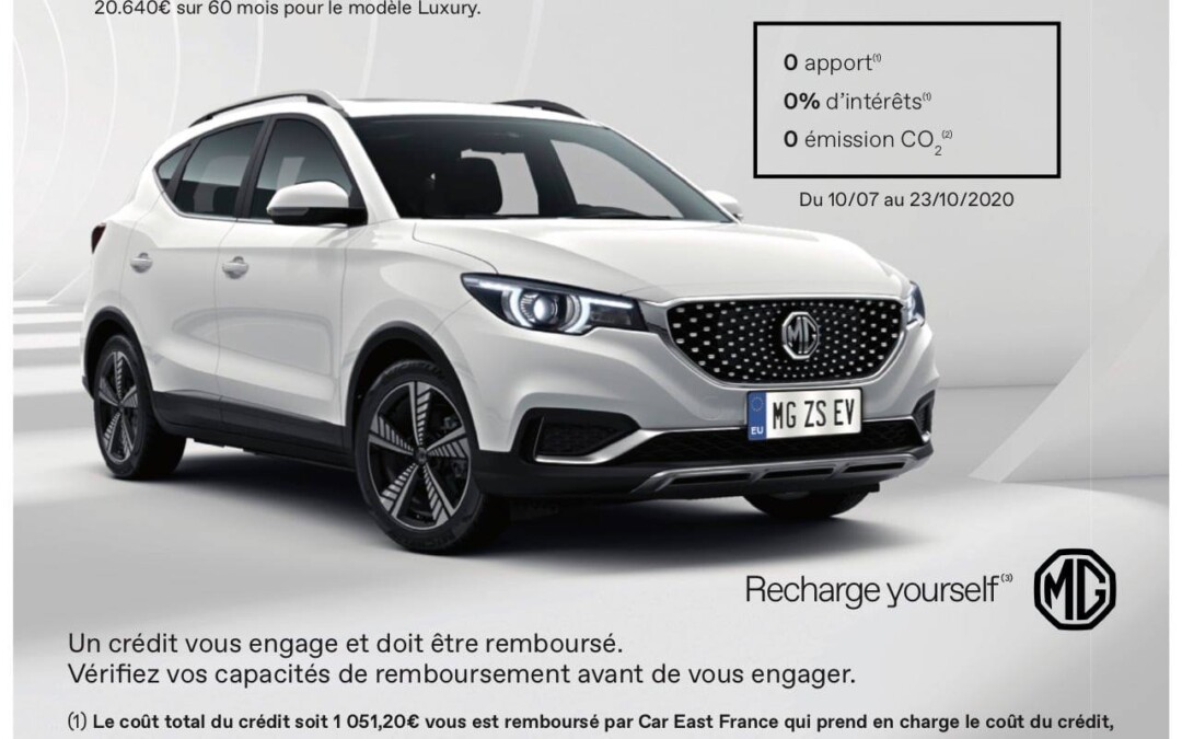 Nouvelle offre MG MOTOR